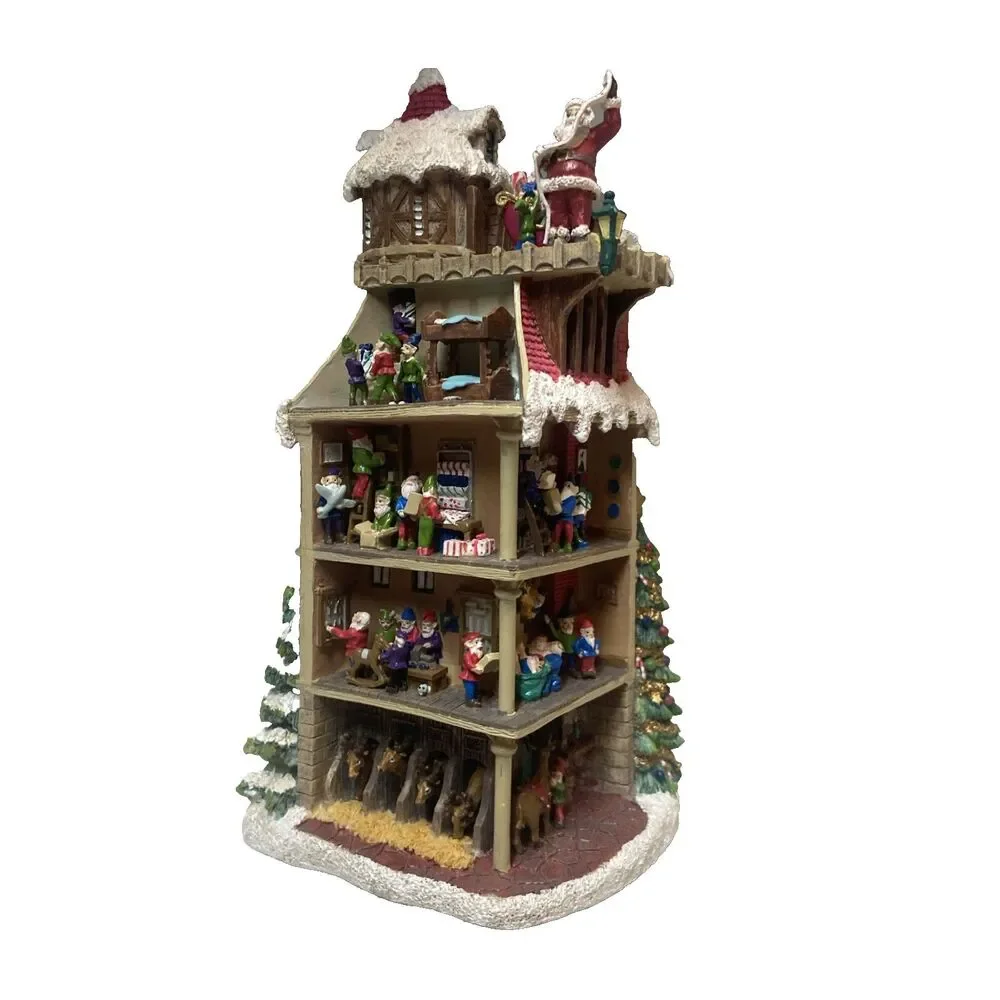 Vintage Handcrafted Imagination Santa's Workshop Figurine 8 in Resin 2000